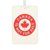 カナダは販売されていないタイポグラフィ赤楓の葉 カーエアーフレッシュナー (裏面)