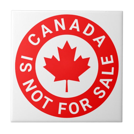 カナダは販売されていないタイポグラフィ赤楓の葉 タイル (正面)