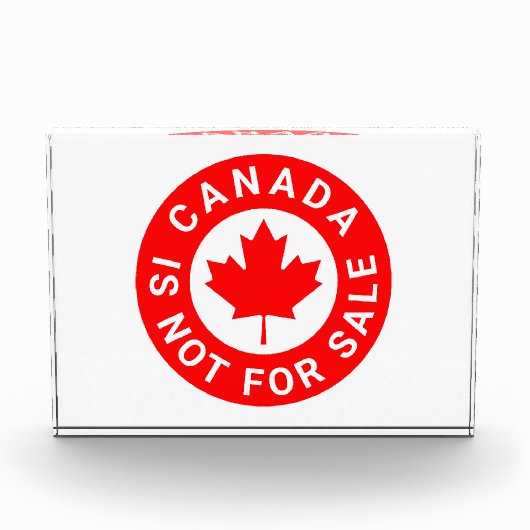 カナダは販売されていないタイポグラフィ赤楓の葉 フォトブロック (正面)