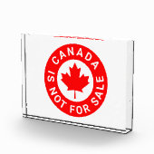 カナダは販売されていないタイポグラフィ赤楓の葉 フォトブロック (右)