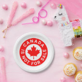 カナダは販売されていないタイポグラフィ赤楓の葉 ペーパープレート (パーティー)