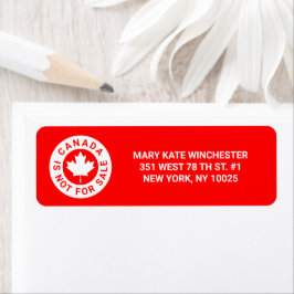 カナダは販売されていないタイポグラフィ赤楓の葉 ラベル