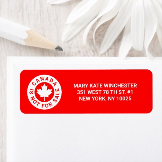 カナダは販売されていないタイポグラフィ赤楓の葉 ラベル (インサイチュ)