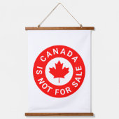 カナダは販売されていないタイポグラフィ赤楓の葉 吊り下げ型タペストリー (正面)