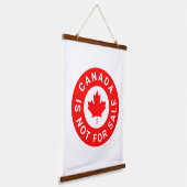 カナダは販売されていないタイポグラフィ赤楓の葉 吊り下げ型タペストリー (傾斜あり)