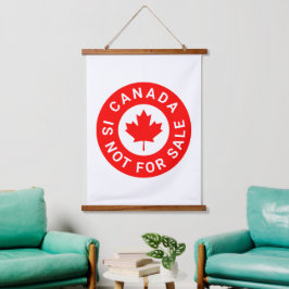 カナダは販売されていないタイポグラフィ赤楓の葉 吊り下げ型タペストリー