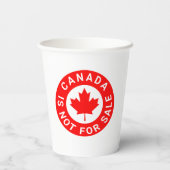 カナダは販売されていないタイポグラフィ赤楓の葉 紙コップ (裏面)