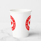 カナダは販売されていないタイポグラフィ赤楓の葉 紙コップ (右)