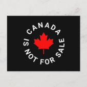カナダは販売されていない文字レッドメープルリーフブラック ポストカード (正面)