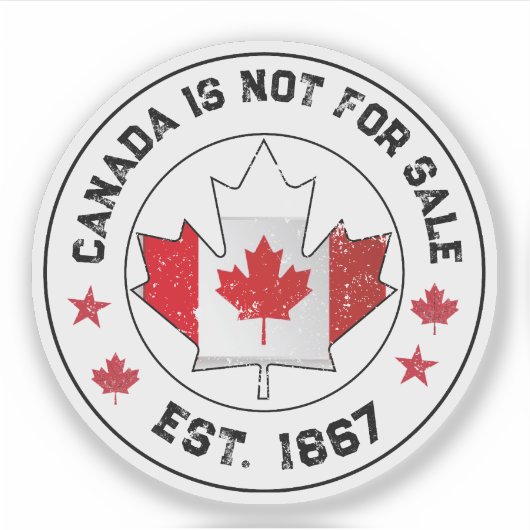 カナダは販売されていないEst 1867カナダ国旗 シール (正面)