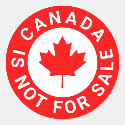 カナダは赤カエデの葉の販売カスタム文字ではない ラウンドシール (正面)