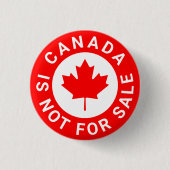 カナダは赤カエデの葉の販売カスタム文字ではない 缶バッジ (正面)