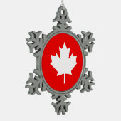 カナダは150年1867年の記念日を確立しました スノーフレークピューターオーナメント (左)