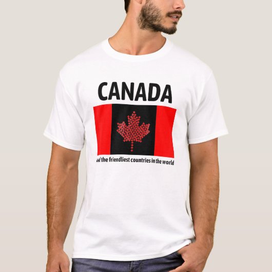 カナダは~の国フレンドリーの一つである Tシャツ (正面)