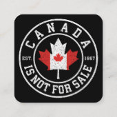 カナダはEST.1867カナダ人で販売されて誇りを持ったいない スクエア名刺 (裏面)