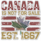 カナダはEst 1867ヴィンテージを販売していないグランジ シール (正面)