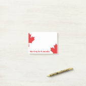 カナダへの引越しポストイットノート – かわいいメープルリーフ ポストイット (デスク上)