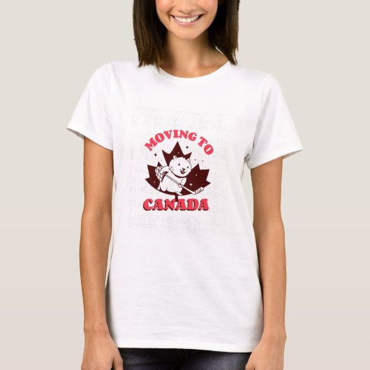 カナダへの移動 Tシャツ (正面)