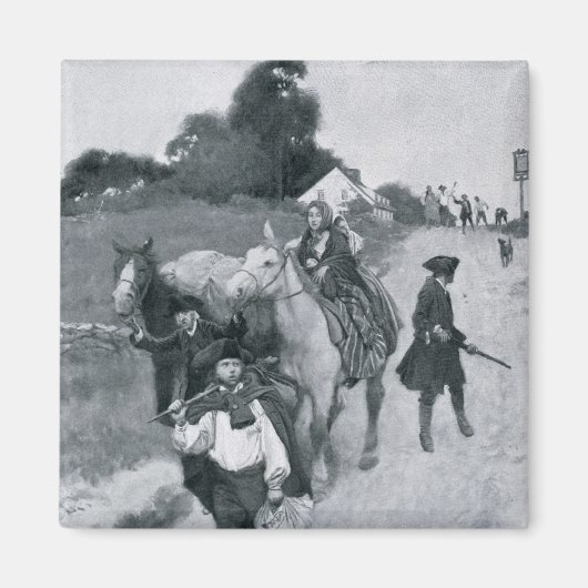 カナダへ向かう途中のトリー難民 マグネット (正面)