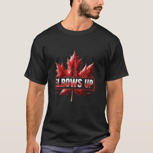 カナダを応援しよう 真の北 強く 自由で 豊かなカナダ Tシャツ (正面)