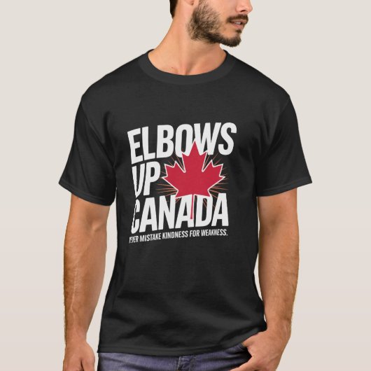 カナダを応援しよう 真の北 強く 自由な カナダに誇りを Tシャツ (正面)