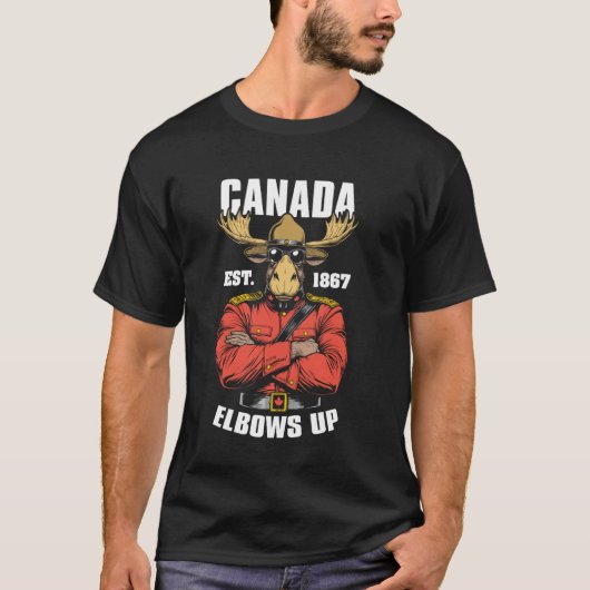 カナダを愛そう 1867年 おもしろ カナダ人 プラウド マウンティー Tシャツ (正面)