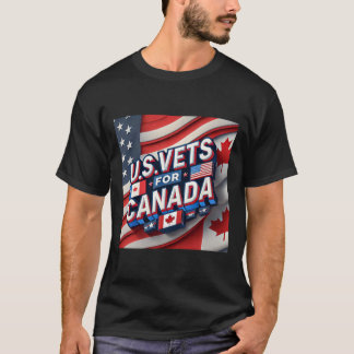 カナダを支援するアメリカ人退役軍人 戦友 ステッカー Tシャツ