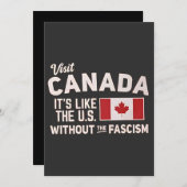 カナダを訪れるアメリカと同じだが、ファシズムは無い セーブザデート (正面/裏面)