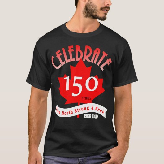 カナダを150年祝って下さい Tシャツ (正面)