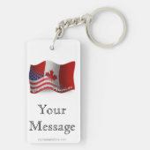 カナダアメリカの振る旗 キーホルダー (裏面)