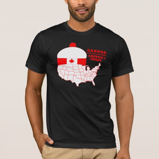 カナダアメリカクールなTuqueのTシャツ Tシャツ (正面)