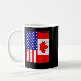 カナダアメリカンシャツUSAカナダ国旗7月4日 コーヒーマグカップ