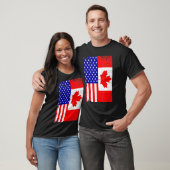 カナダアメリカン米国カナダ国旗7月4日 Tシャツ (ユニセックス)