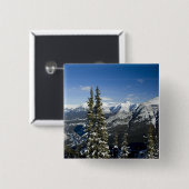 カナダアルベルタバンフボウバレーの景色 缶バッジ (正面&裏面)