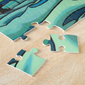 カナダアートパズルパーソナライズされた冬の風景 ジグソーパズル (側面)