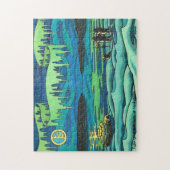 カナダアートパズルパーソナライズされた冬の風景 ジグソーパズル (縦)