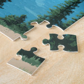 カナダイラストレーショントラベルアートヴィンテージ ジグソーパズル (側面)