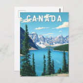 カナダイラストレーショントラベルアートヴィンテージ ポストカード (正面/裏面)