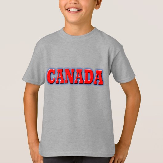 カナダインレはっきりしたッドレタリング Tシャツ (正面)