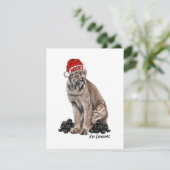 カナダオオヤマネコのホリデーカード シーズンカード (スタンド正面)