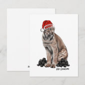 カナダオオヤマネコのホリデーカード シーズンカード (正面/裏面)