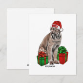 カナダオオヤマネコ - ホリデーカード (正面/裏面)