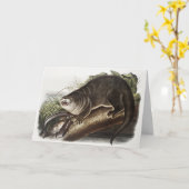 カナダオッター(Lutra Canadensis)イラストレーション カード (黄色い花)