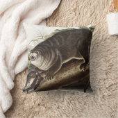 カナダオッター(Lutra Canadensis)イラストレーション クッション (ブランケット)