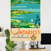 カナダオンタリオVintage旅行ポスター ポスター (ホームオフィス)