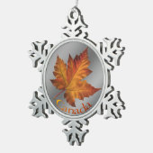 カナダオーナメントカナダ土産の飾り スノーフレークピューターオーナメント (右)