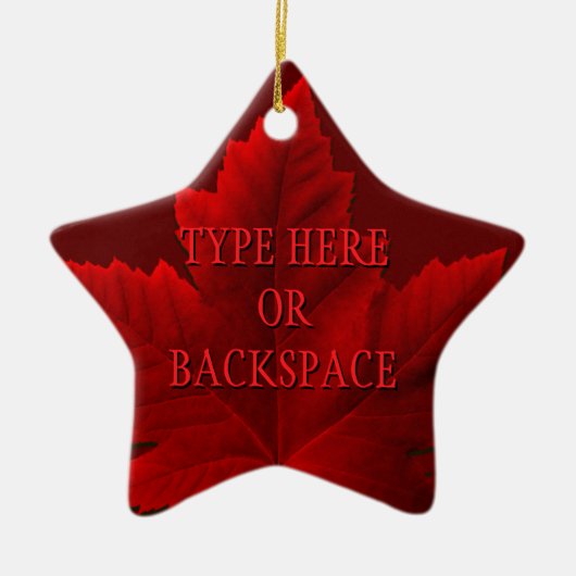 カナダオーナメントパーソナライズされたお土産カナダギフト セラミックオーナメント (正面)