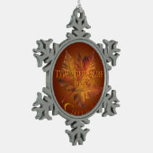 カナダオーナメントパーソナライズされたカナダお土産 スノーフレークピューターオーナメント (左)