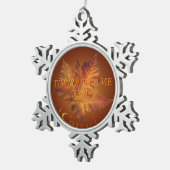 カナダオーナメントパーソナライズされたカナダお土産 スノーフレークピューターオーナメント (右)