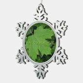 カナダオーナメントパーソナライズされたカナダお土産 スノーフレークピューターオーナメント (右)